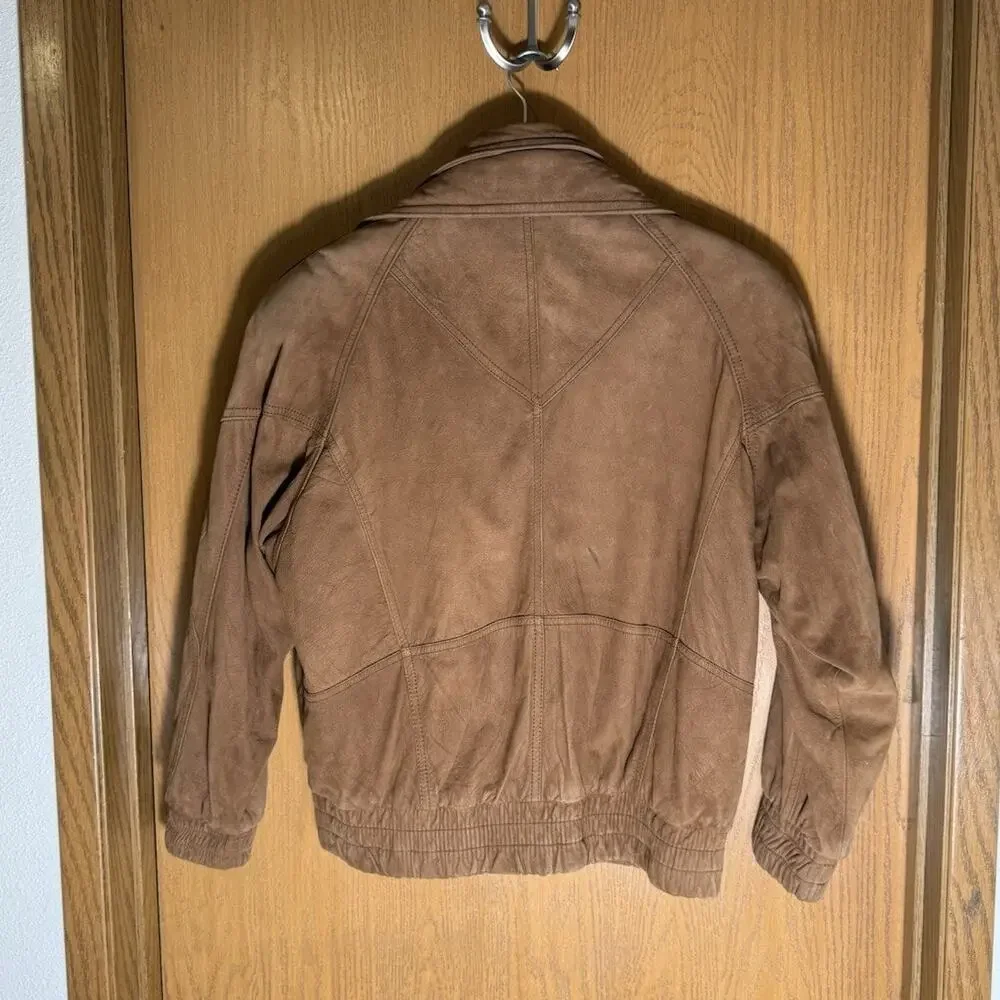 Wilson's Leather Adventure Bound Vintage 80s Bomber Jacket XS Brown Suede EUC - Picture 3 of 14